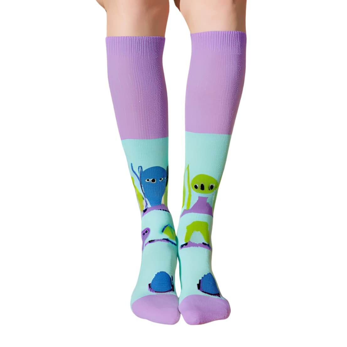 Imagen de Calcetines rosas y celeste Martian Step