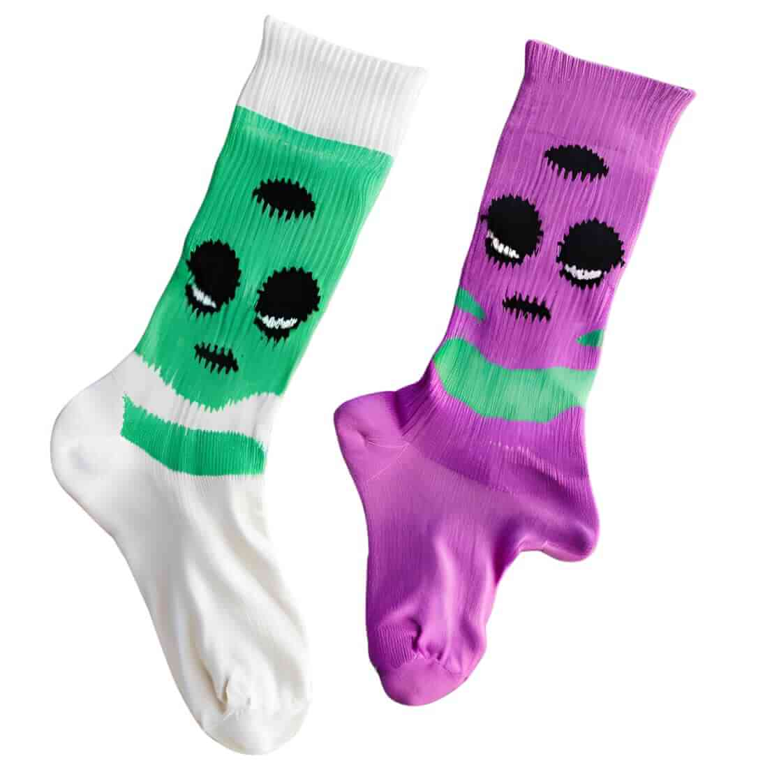 Imagen de Calcetines banco y violeta CosmoSocks