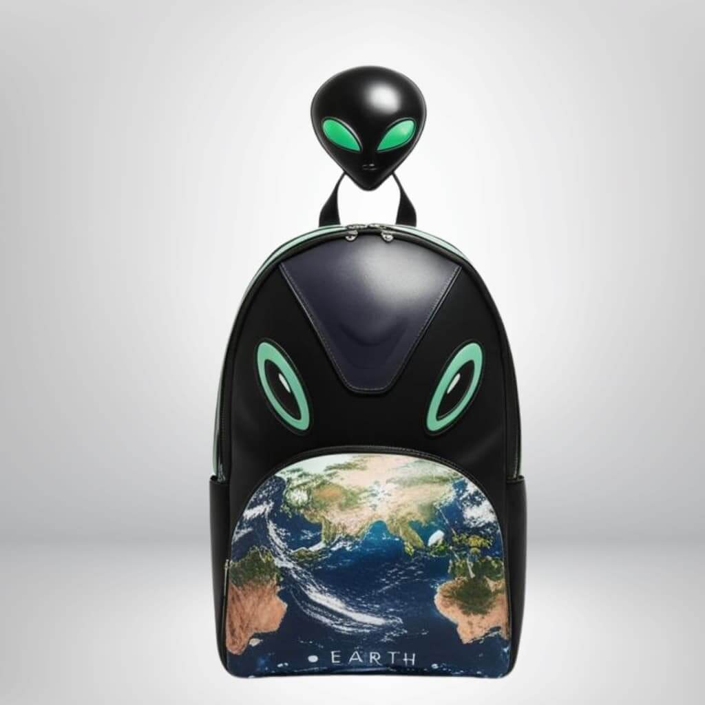 Imagen de Mochila negra y azul Visitante en tierra