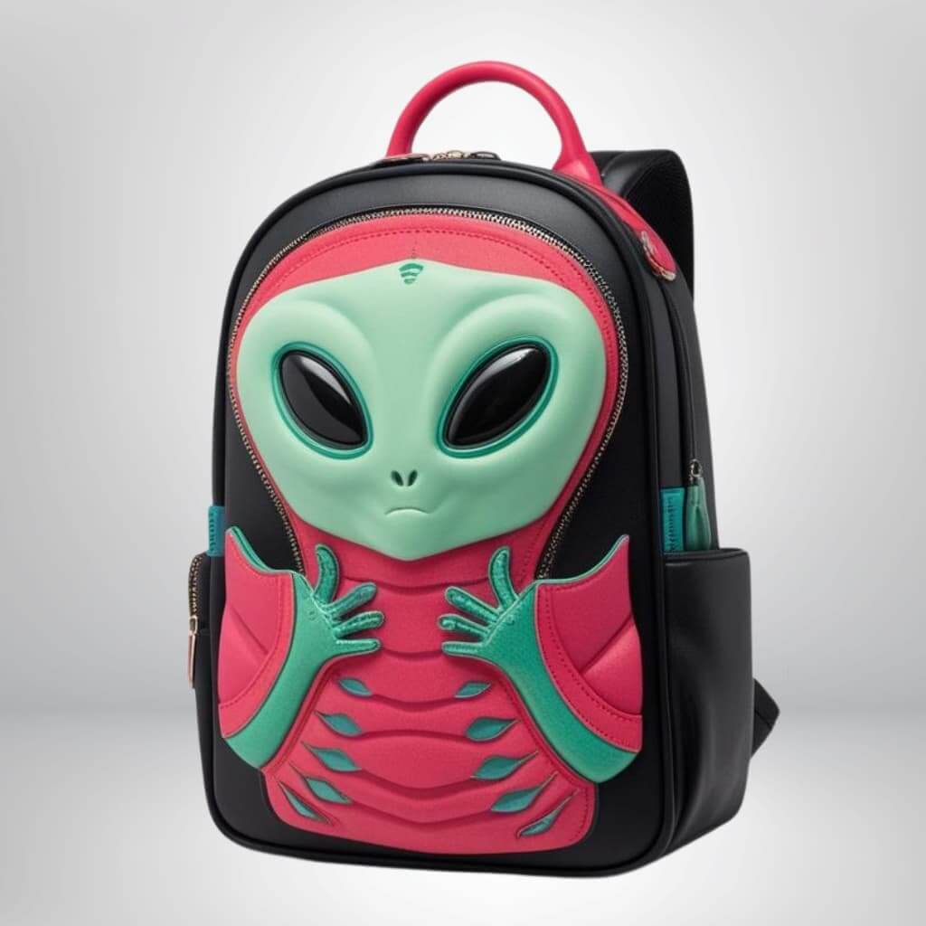 Imagen de Mochila negra y rosa No, yo soy el extraño.